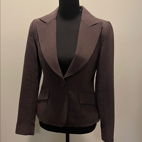 Michel USA Women’s Blazer Size S Brown Professional Business Career Preppy - Picture 5 of 11